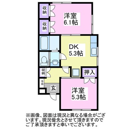 コーポメイプルAの物件間取画像